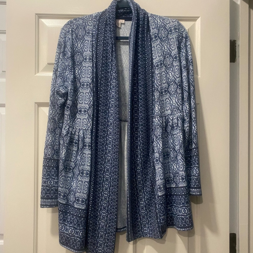 Blue and White Super Soft Sweater